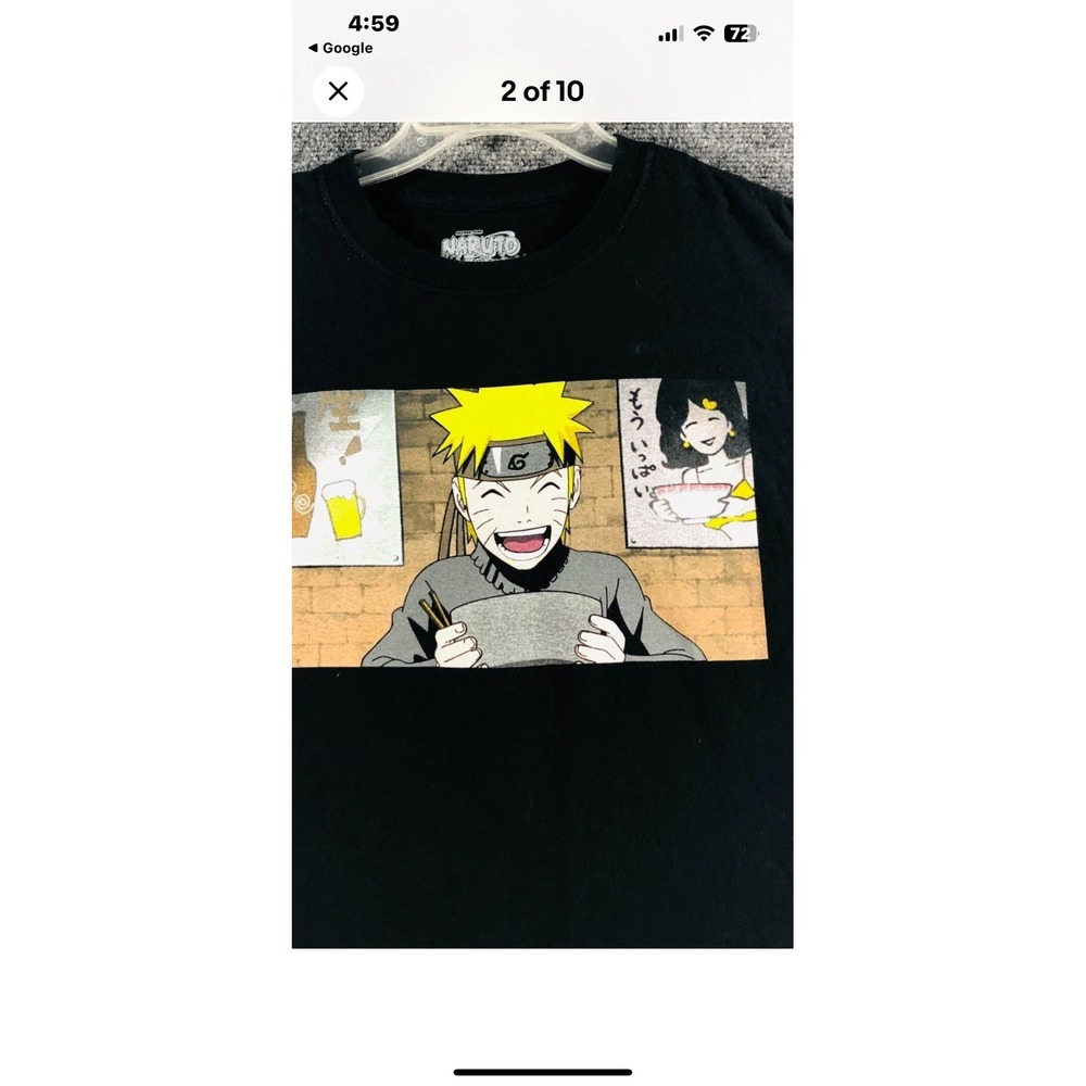 Naruto Shippuden Shonen Jump Black Ramen Soup Tee Medium